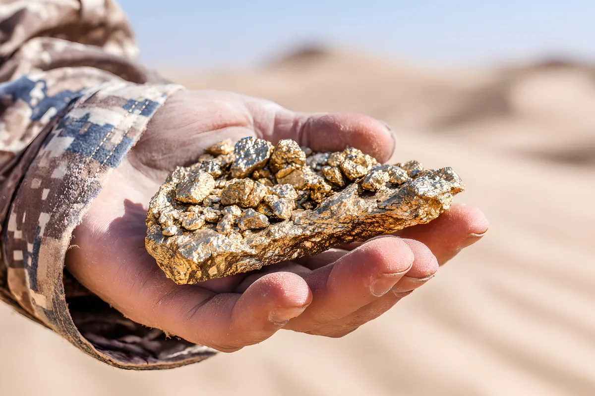 Upptäckt av guldfält från jordens kärna